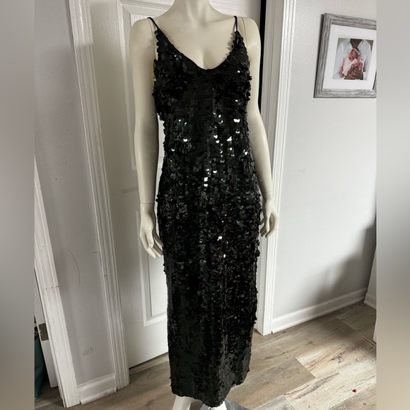 Free People Emerald Green Sequin Dress - Picture 5 of 12
